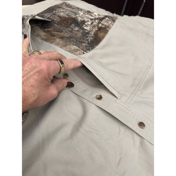 Gander Mountain Guide Series Real Tree Shirt Men XL Hunting Shooting Camo Khaki - Picture 4 of 12